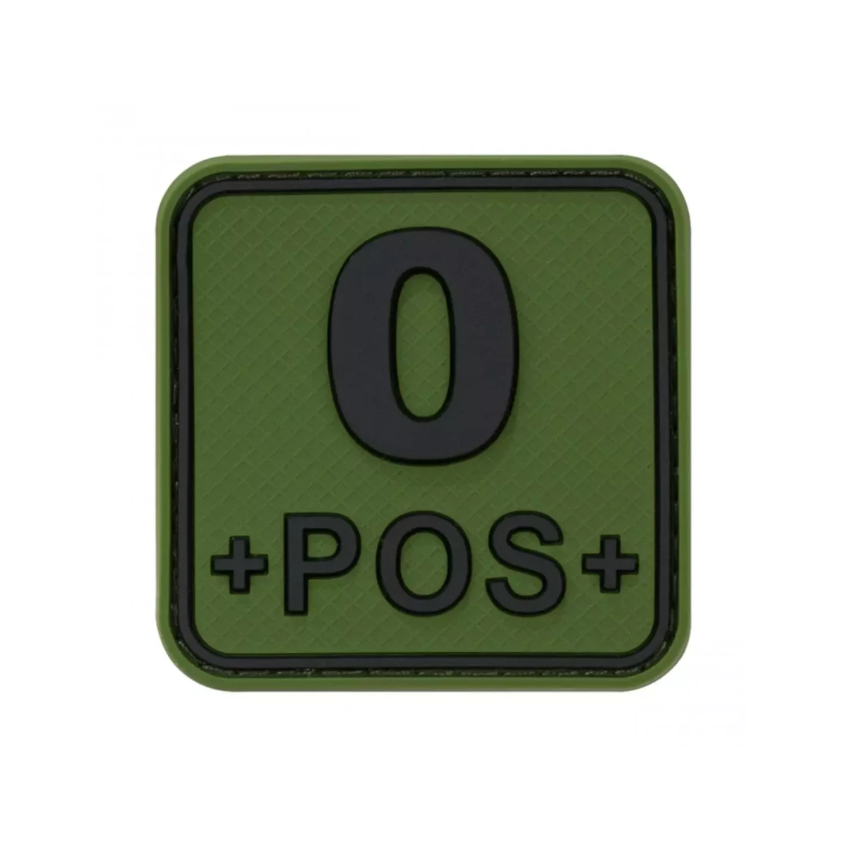 Bloodtype Square Rubber Patch 0 Pos Forest